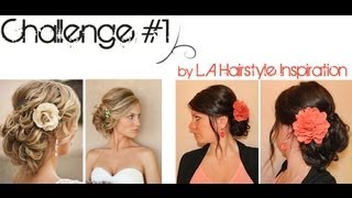 ✔ Challenge  Coiffure de mariée  LA Hairstyle Inspiration [upl. by Lanti927]