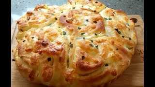 Delicious amp Fluffy Scallion amp Garlic Cheese Bread [upl. by Samara53]