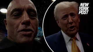 Trump wraps up 3 hour Joe Rogan podcast appearance [upl. by Odradlig449]