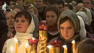 Moscow Orthodox Patriarch serves Divine Liturgy with massive children choirs [upl. by Yeoj]