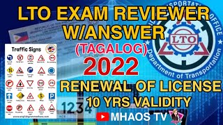 LTO EXAM REVIEWER 2022 FOR RENEWAL OF DRIVERS LICENSE TAGALOG with TIPS [upl. by Phyllis]