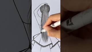 Beautiful girl drawing drawingtutorial drawing shorts viral girldrawing [upl. by Eimmis562]