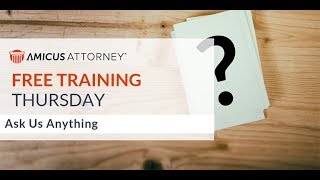 Amicus Attorney Ask Us Anything [upl. by Nairdna]