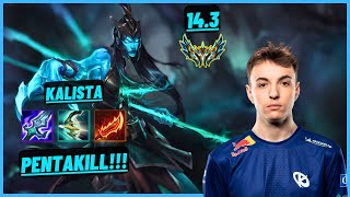 KCB CALISTE KALISTA VS APHELIOS ADC PENTAKILL LÉGENDAIRE  EUW CHALLENGER  PATCH 143 [upl. by Nyrret]