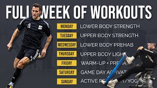 My COMPLETE Weekly Gym Routine during Season [upl. by Albion]