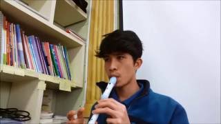 Learning Recorder  Titanic Theme Song  April 15 2016 ll AA ll [upl. by Ettelegna79]