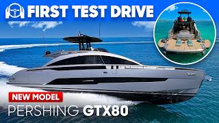 🚀 Tested NEW Pershing GTX80 with folddown balconies  Test Tour amp Review [upl. by Solana862]