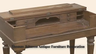 Restoring an ANTIQUE Spinet Desk  Thomas Johnson Antique Furniture Restoration [upl. by Nnaj]