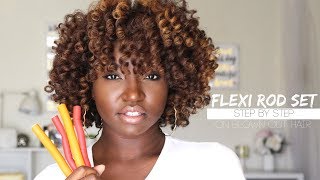 HOW TO  FLEXI ROD SET  Creme of Nature NEW BLOW OUT CREME [upl. by Margalo]