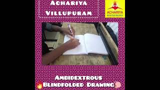 Ambidextrous achariya blindfolded Drawing activity [upl. by Mharg515]