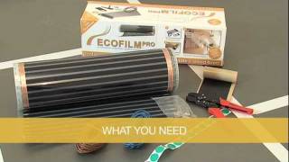 ECOFILM PRO Underfloor Heating Kit Installation [upl. by Ahsienyt]