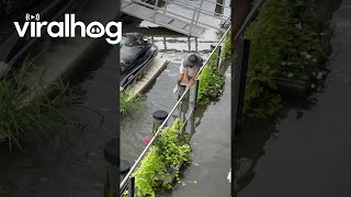 Hurricane Debby Turns Marina Into an Obstacle Course  ViralHog [upl. by Zubkoff]