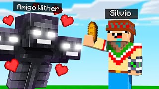 ¡Minecraft PERO los MOBS me AYUDAN 😂💚🎁 SILVIOGAMER MINECRAFT PERO [upl. by Suired]