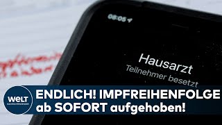 CORONAIMPFPRIORISIERUNG Jetzt können sich alle Menschen in Deutschland um COVID19Impfung bemühen [upl. by Eille]