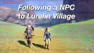 Following a NPC to Lurelin Village  Breath of the Wild [upl. by Oedama]