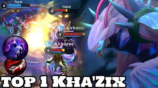 Wild Rift Khazix  Top 1 Khazix Gameplay Rank Grandmaster [upl. by Melia]