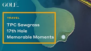 TPC Sawgrass 17th Hole Memorable Moments Flyover [upl. by Ennayehc]