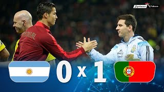 Argentina 0 x 1 Portugal Messi x C Ronaldo ● 2014 Friendly Extended Goals amp Highlights HD [upl. by Tadashi]