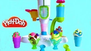 PlayDoh Sweet Shoppe Perfect Twist Ice Cream Playset Unboxing [upl. by Draw]