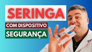 COMO USAR SERINGA COM DISPOSITIVO DE SEGURANÇA [upl. by Cordeelia639]