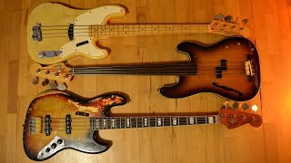 Telecaster Bass 70 vs Jazz Bass 75 vs Fretless Precision Bass 89 Marianne Mendt  Wie a Glockn [upl. by Larkin]