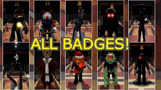 How to get ALL 37 BADGES  MORPHSSKINS in ACCURATE PIGGY RP THE RETURN  Roblox [upl. by Zetnwahs]