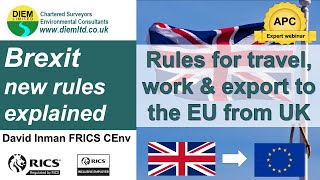 Brexit new rules explained  Rules for travel work amp export to the EU from the UK [upl. by Kellene349]