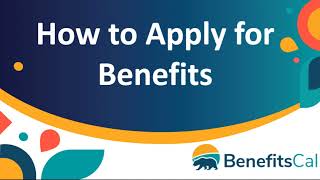 BenefitsCal How to apply for benefits [upl. by Odrick]