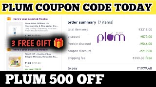 plum coupon code today  plum coupon code  plum 500 off  plum [upl. by Anaehs]