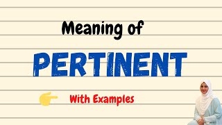 Daily vocabulary  Pertinent Meaning  Vocabgram [upl. by Arretak748]