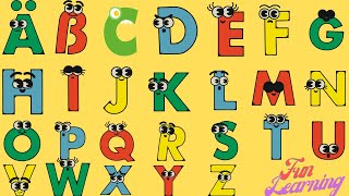 A B C D E F G H I J K L M N O P Q R S T U V W X Y Z ABC Song  Fun Learning Nursery Rhymes [upl. by Noseaj]