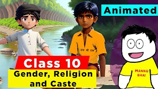 Class 10 Civics chapter 3  Gender Religion and Caste  Gender Religion and caste Animation [upl. by Kappenne]