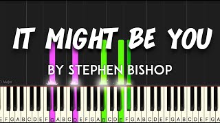 It Might Be You by Stephen Bishop synthesia piano tutorial  sheet music [upl. by Rothwell]