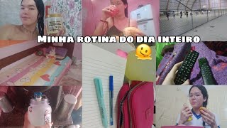 VLOG Minha rotina do dia inteiro fui pra feira escola e muito  🥵📚🤍 [upl. by Aihsit]