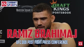 Ramiz Brahimaj KO Over Gall quotBiggest Moment of Lifequot  UFC 309 PostFight Press Conference [upl. by Essila]