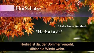 🎹Herbst ist da  Lieder lernen für Musik liederfürkinder volkslied lernen lernspaß karaoke [upl. by Teddie714]