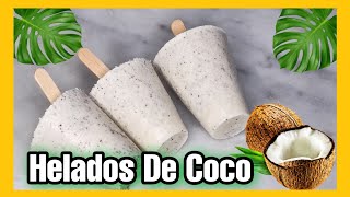 Cómo hacer HELADOS DE COCO CASEROS con sólo 3 INGREDIENTES  Cocina Con Nelu [upl. by Spatola327]