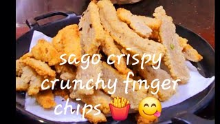 sago sabudana finger chips 🍟 😋 [upl. by Ayifas144]