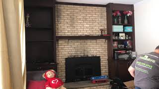 MantelMount MM540 Time Lapse Video Installation on Brick Fireplace [upl. by Leizo]