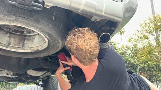 REMOVING REAR RESONATOR ON 4TH GEN 4RUNNER  FREE EXHAUST MOD [upl. by Emory]