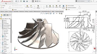 Centrifugal Compressors Blade Design SolidWorks Tutorial for beginners [upl. by Ydeh]