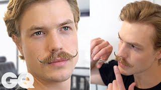 How to Trim amp Style a Handlebar Mustache [upl. by Treboh253]