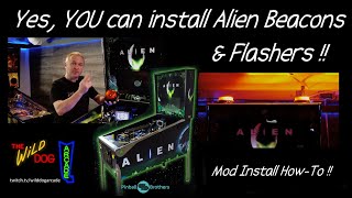 Alien Pinball Beacon amp Flasher Kit Installation [upl. by Morentz546]