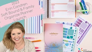 Review Erin Condren 2023 Soft Bound Life Planners Family Organizer New Writing Tools amp Stickers [upl. by Hesta]