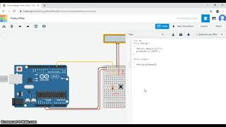 PUSH BUTTON DIGITAL INPUT WITH ARDUINO IN TINKERCAD [upl. by Oneal]