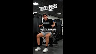 How to do Tricep Press A Step by Step Guide [upl. by Ahsilaf]