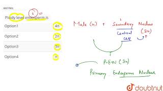 Ploidy level endosperm is [upl. by Shantee]