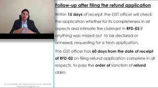 HOW TO FILE GST REFUND RFD01 amp RFD01A FORM [upl. by Killam246]