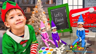 Elf on the Shelf Painting Candy Day 12 [upl. by Hanaj910]