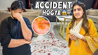 IQRA KA BHT BURA ACCIDENT HOGYA 😱  Khoon Sy Living Room Bhar Gya 🤯  Stitches Lgany Par Gaye 🤕 [upl. by Bogoch]